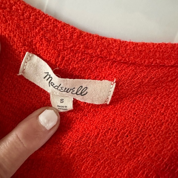 Madewell red wrap top - size small, so cute and flattering - Picture 2 of 3